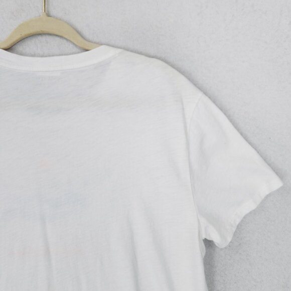 Athleta Shirt Womens Medium White Morgan Harper Breathe Rest Rise Graphic Tee - Picture 11 of 11